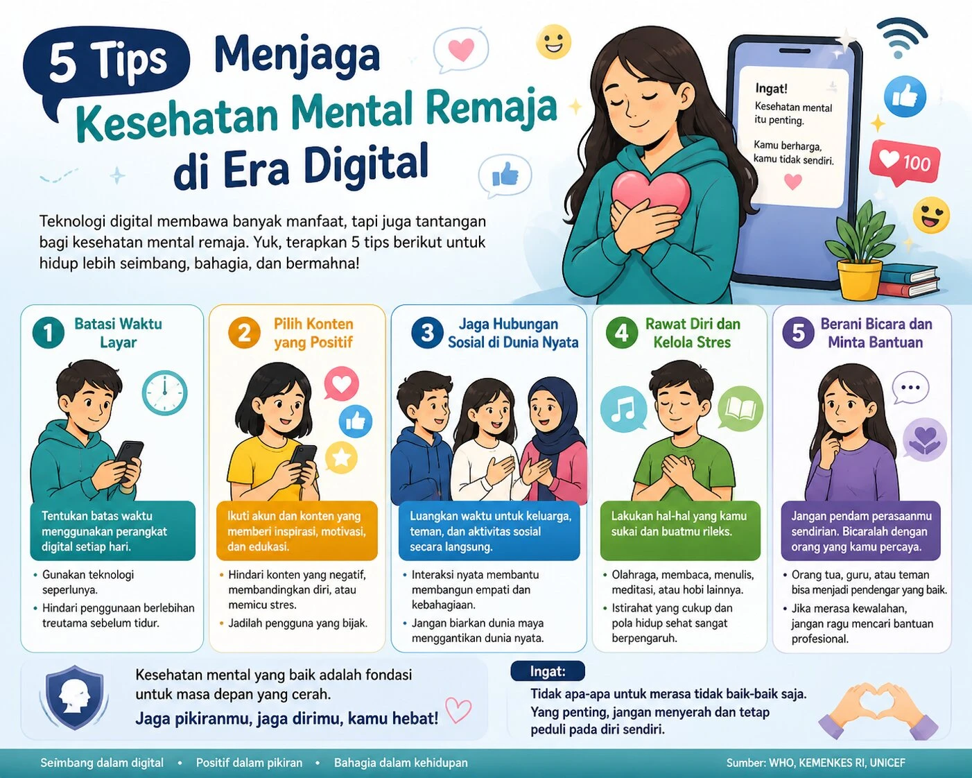 5 Tips Menjaga Kesehatan Mental Remaja di Era Digital
